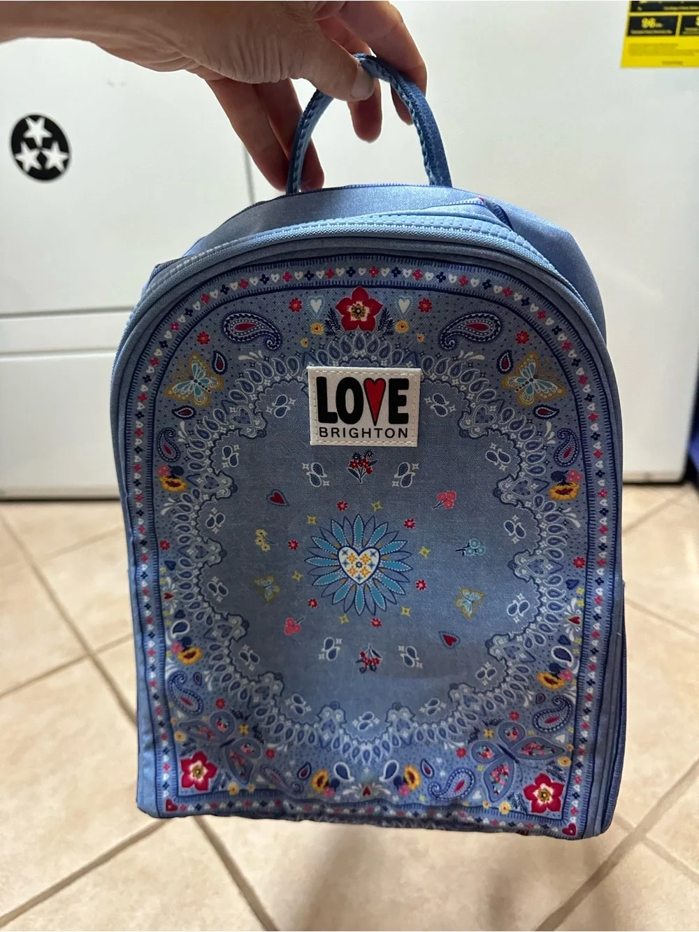 Brighton Blue Floral Paisley Bandana Backpack